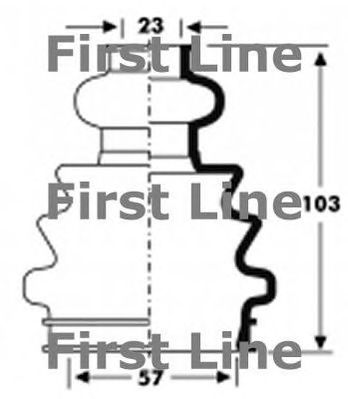 FIRST LINE fcb2803 -  Пыльник, приводной вал
